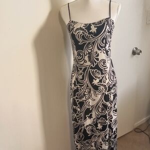Maxi Floral Dress Black/white MM